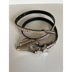 Vintage Women's MZ Accessories Of N. Y. Genuine Snakeskin Belt Leather Lining